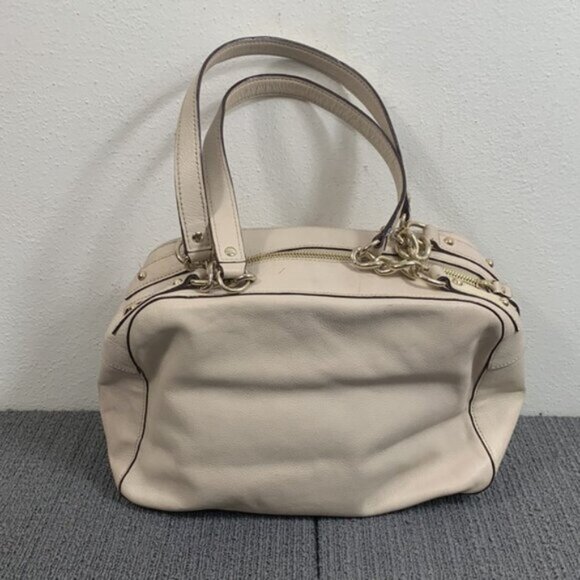 Kate Spade Chain Strap Satchel Shoulder Bag Purse Cream Leather PXRU2671-S363 - Picture 8 of 17